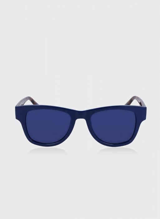 عینک آفتابی مردانه قهوه ای آبی برند karl lagerfeld مدل 0289