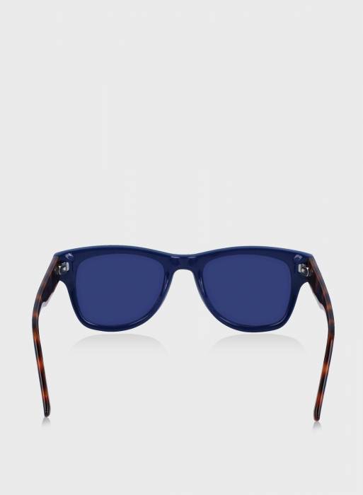 عینک آفتابی مردانه قهوه ای آبی برند karl lagerfeld مدل 0289
