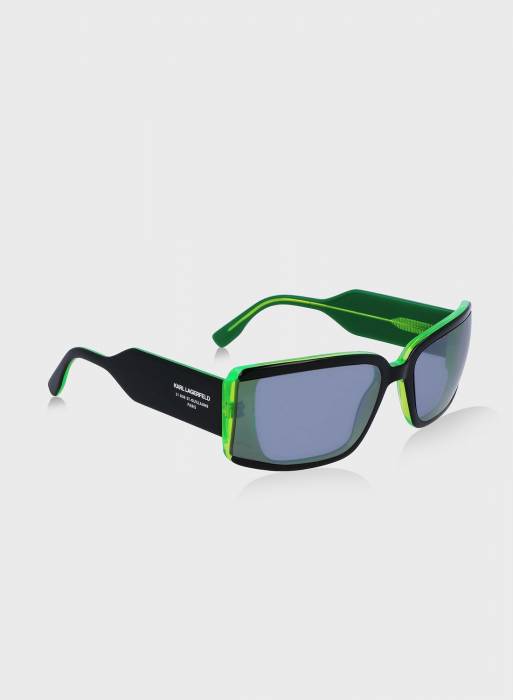عینک آفتابی مردانه سبز مشکی برند karl lagerfeld مدل 0374
