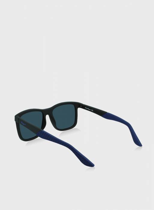 عینک آفتابی مردانه آبی مشکی برند ferragamo