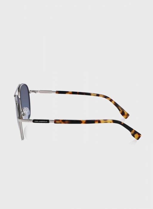 عینک آفتابی مردانه نقره ای برند karl lagerfeld مدل 0441