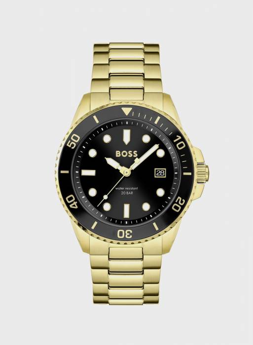 ساعت مردانه باس مشکی طلایی مدل 0471