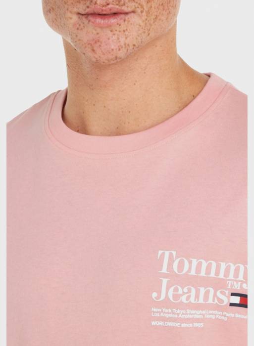 تیشرت جین مردانه تامی هیلفیگر صورتی