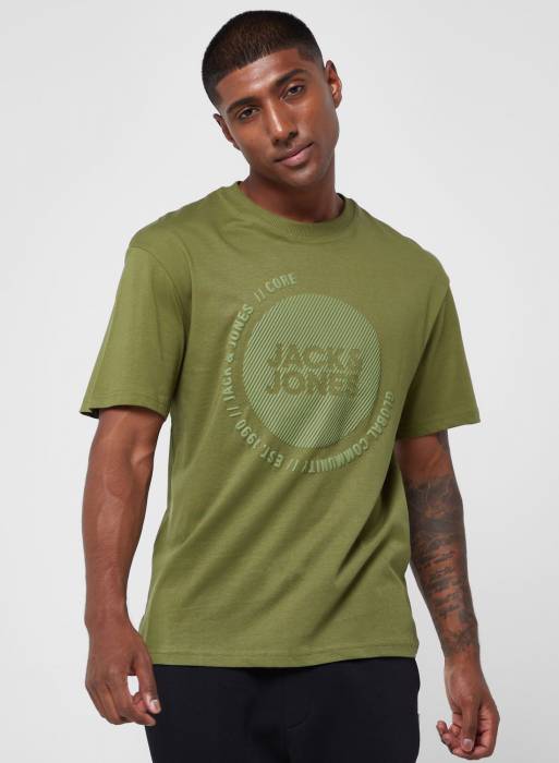 تیشرت مردانه جک اند جونز سبز مدل 1008