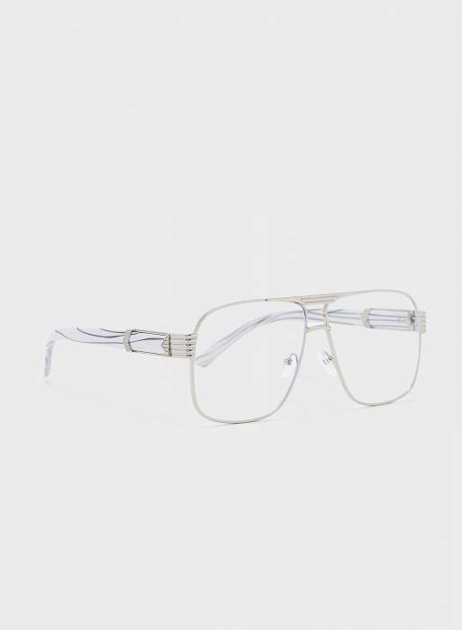 عینک آفتابی مردانه سفید نقره ای برند seventy five