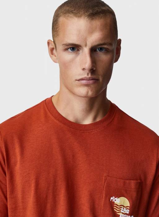 تیشرت مردانه مانگو نارنجی مدل 2193