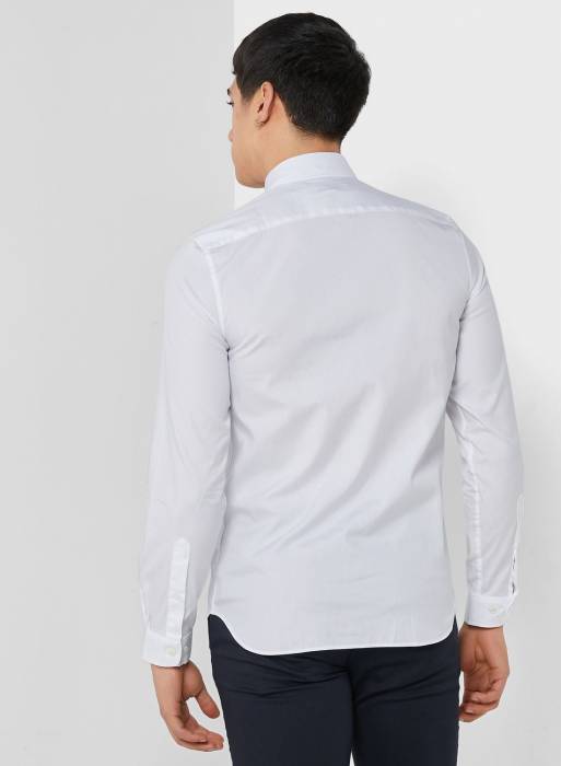 پیراهن اسلیم فیت مردانه لاکوست سفید مدل 2324