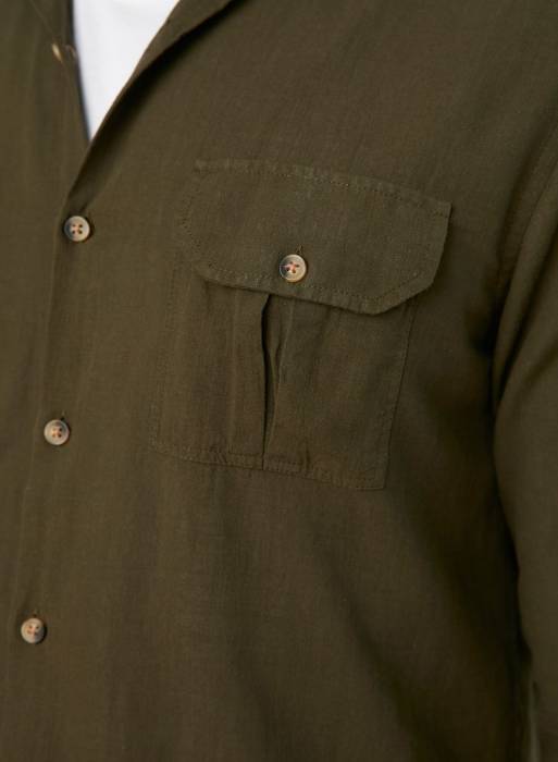 پیراهن مردانه ترندیول خاکی مدل 3159