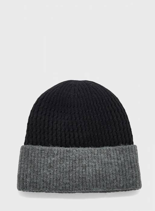 کلاه زمستانی مردانه طوسی خاکستری مشکی برند seventy five