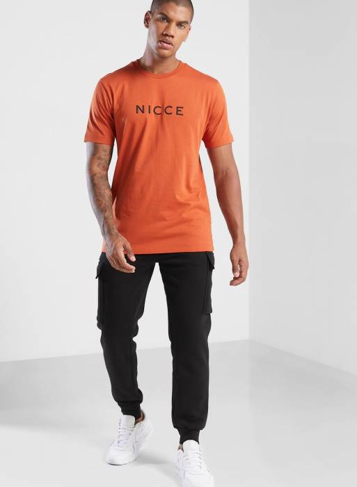 تیشرت مردانه نایس نارنجی مدل 3780
