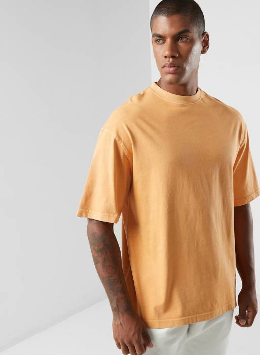 تیشرت کلاسیک مردانه ریباک نارنجی مدل 4457