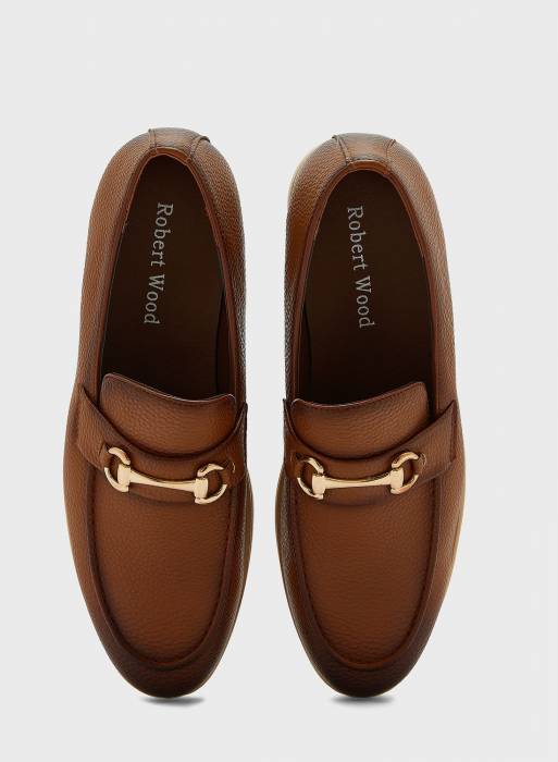 کفش راحت چرم رسمی مردانه قهوه ای برند robert wood