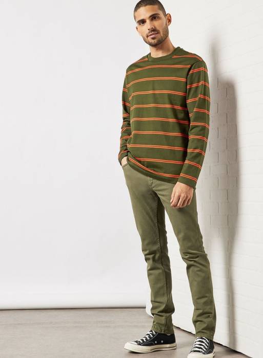 تیشرت مردانه مانگو نارنجی سبز مدل 4500