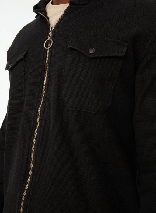 پیراهن هودی سویشرت مردانه ترندیول مشکی مدل 5000