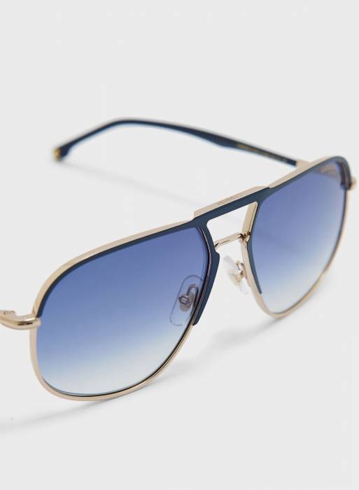 عینک آفتابی مردانه کاررا آبی طلایی مدل 5412