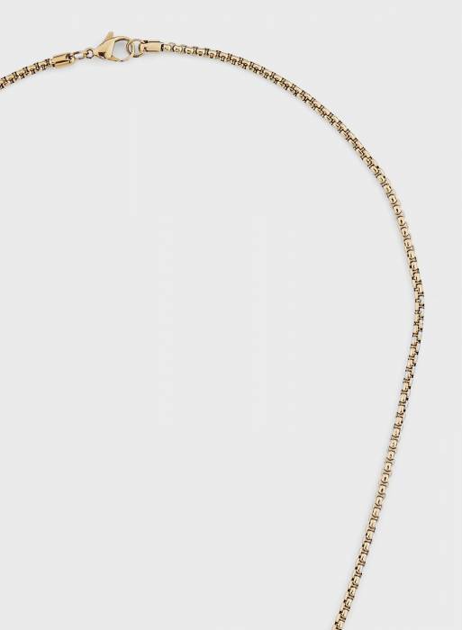 گردنبند مردانه تامی هیلفیگر طلایی مدل 5454