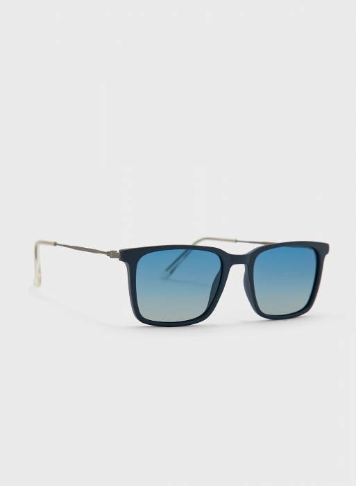 عینک آفتابی مردانه مشکی آبی برند robert wood