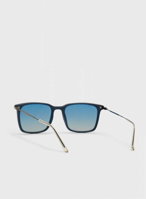 عینک آفتابی مردانه مشکی آبی برند robert wood