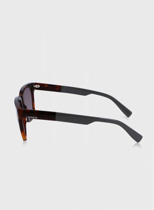 عینک آفتابی مردانه لاکوست طوسی خاکستری قهوه ای مدل 6275