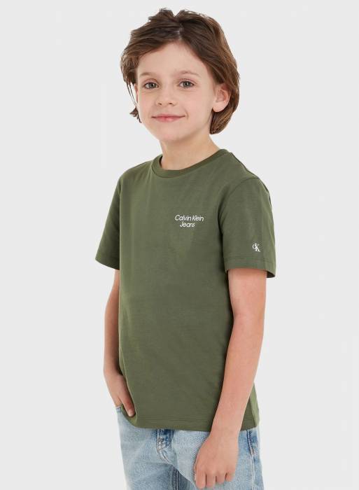تیشرت شلوار جین بچه گانه پسرانه کلوین کلاین سبز مدل 9013
