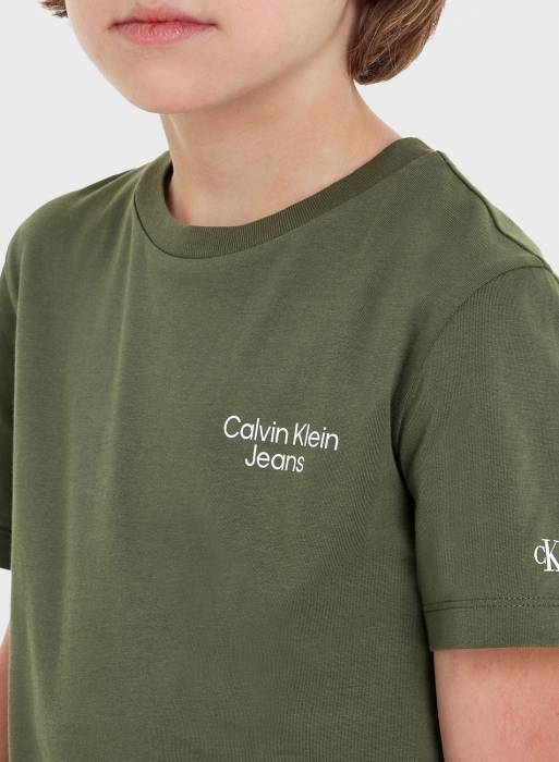 تیشرت شلوار جین بچه گانه پسرانه کلوین کلاین سبز مدل 9013