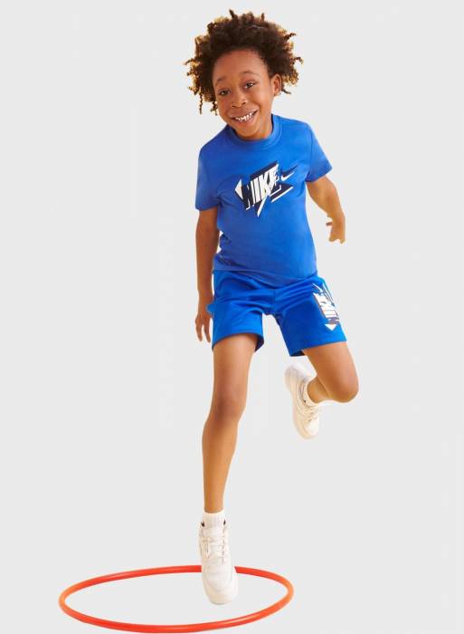 تیشرت شلوار ورزشی بچه گانه پسرانه نایک آبی مدل 0234