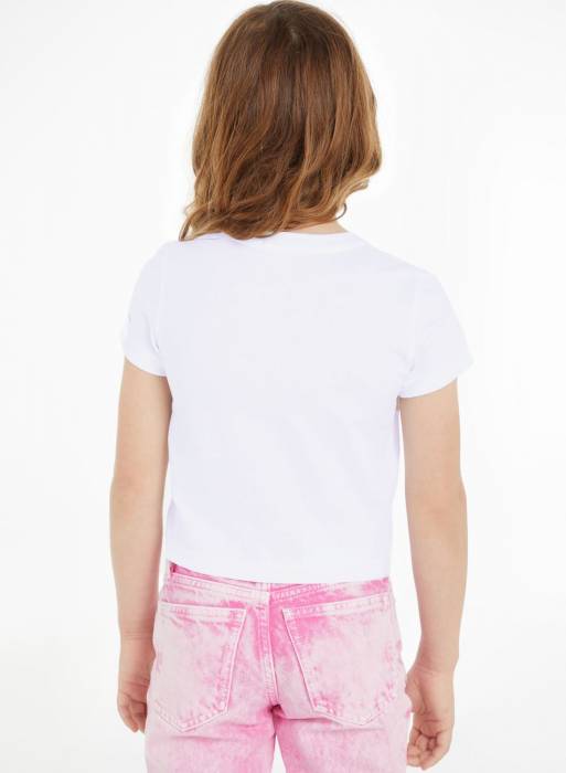تیشرت شلوار جین بچه گانه دخترانه کلوین کلاین سفید مدل 2856