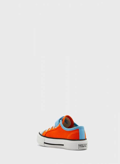 کفش اسپرت بچه گانه پسرانه بنتون نارنجی مدل 3093