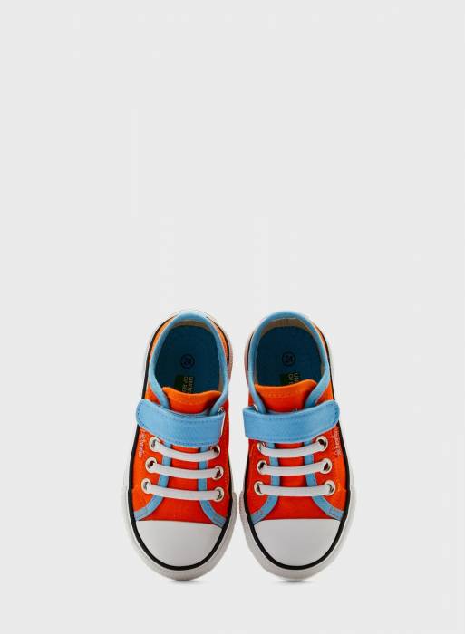 کفش اسپرت بچه گانه پسرانه بنتون نارنجی مدل 3093