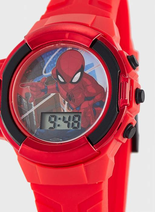 ساعت بچه گانه پسرانه دیجیتال اسپایدر من قرمز