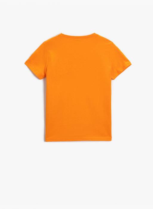 تیشرت آستین کوتاه شلوار بچه گانه پسرانه کوتون نارنجی