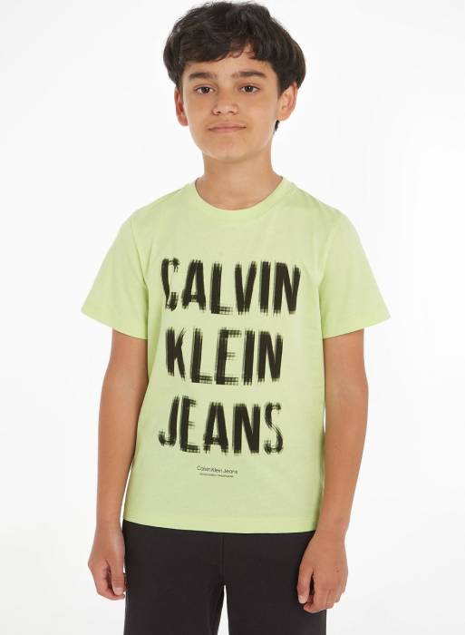 تیشرت شلوار جین بچه گانه پسرانه کلوین کلاین سبز مدل 0977