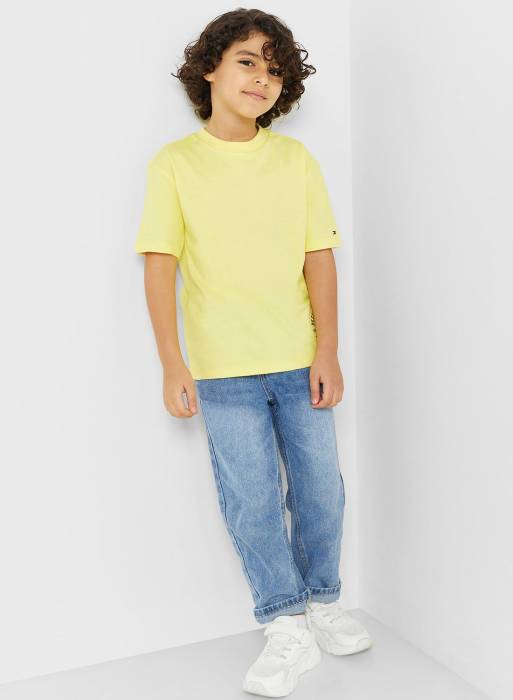تیشرت شلوار بچه گانه پسرانه تامی هیلفیگر زرد مدل 2888