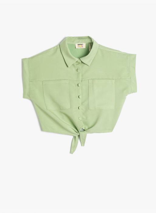 پیراهن آستین کوتاه بچه گانه دخترانه کوتون سبز