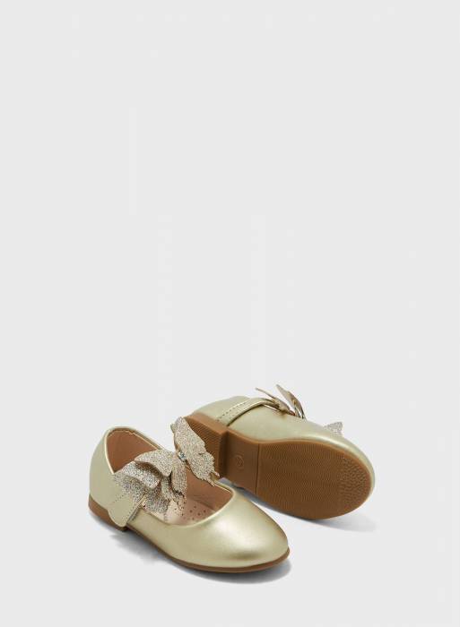 کفش راحت اسپرت بچه گانه دخترانه طلایی برند pinata