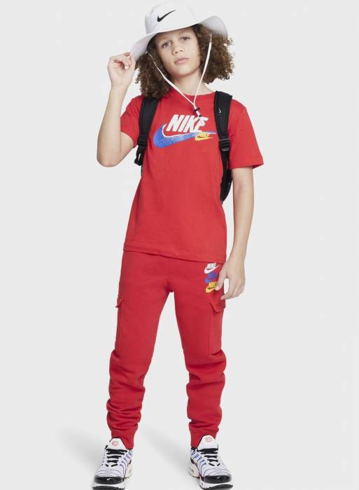 تیشرت شلوار ورزشی بچه گانه پسرانه نایک قرمز مدل 5738