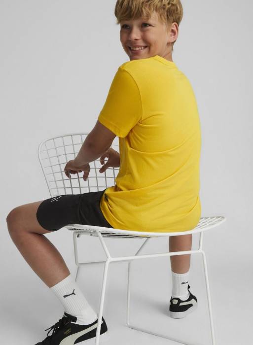 ست تیشرت کوتاه ورزشی بچه گانه پسرانه پوما زرد مدل 6873