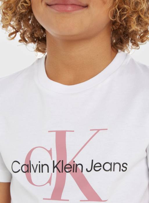 تیشرت شلوار جین بچه گانه پسرانه کلوین کلاین سفید مدل 8272