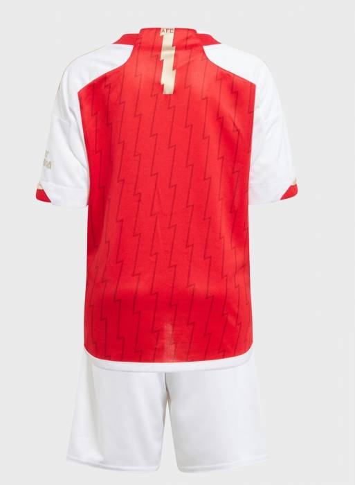شلوار ست لباس باشگاهی ورزشی بچه گانه پسرانه آدیداس سفید قرمز مدل 8492