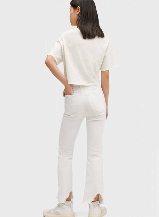 شلوار جین زنانه مانگو سفید مدل 8736