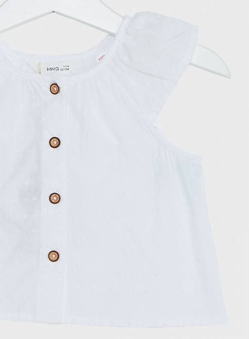 پیراهن بچه گانه دخترانه مانگو سفید مدل 8911