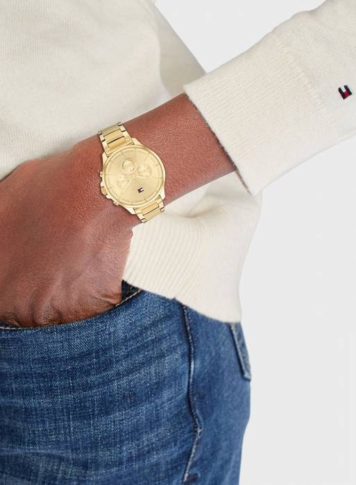 ساعت زنانه تامی هیلفیگر طلایی مدل 6025
