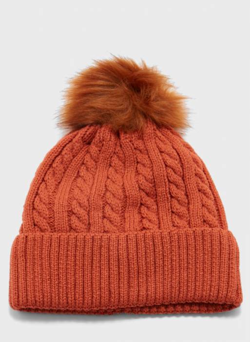کلاه زمستانی زنانه نارنجی برند ginger