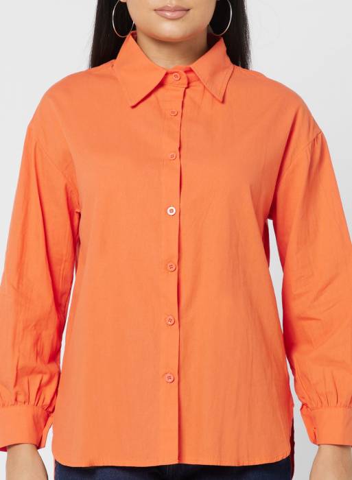 پیراهن زنانه نارنجی برند ella مدل 8667