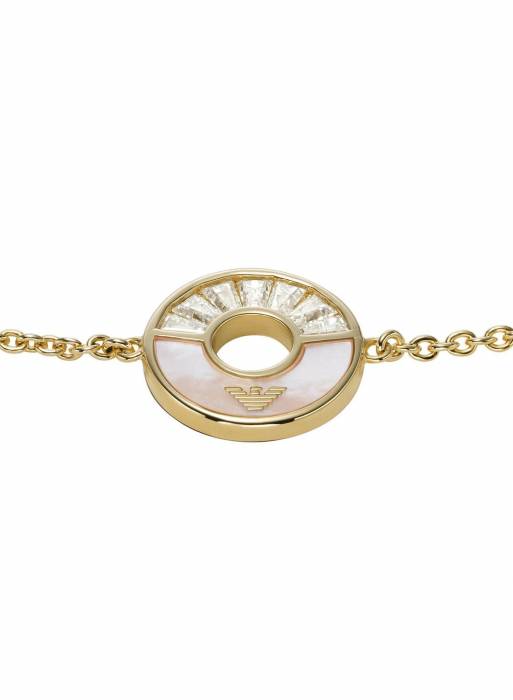 دستبند زنانه آرمانی طلایی مدل 9672