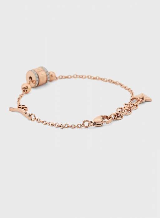 دستبند زنانه گس طلایی رز مدل 0588