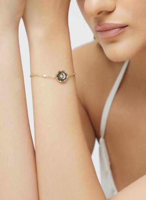 دستبند زنانه گس طلایی مدل 1320