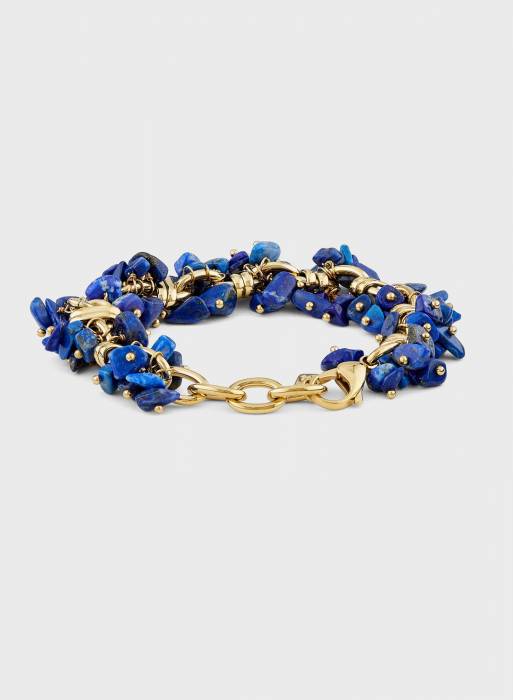 دستبند زنانه گس آبی طلایی مدل 2802