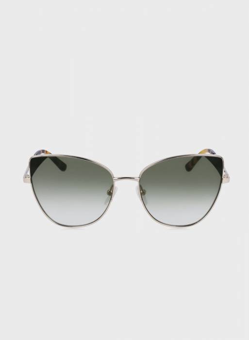 عینک آفتابی زنانه طلایی برند karl lagerfeld مدل 3981
