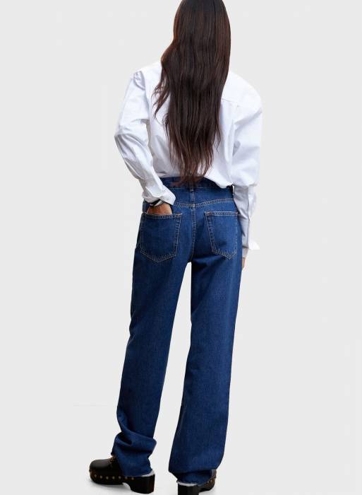 شلوار جین زنانه مانگو آبی مدل 4898